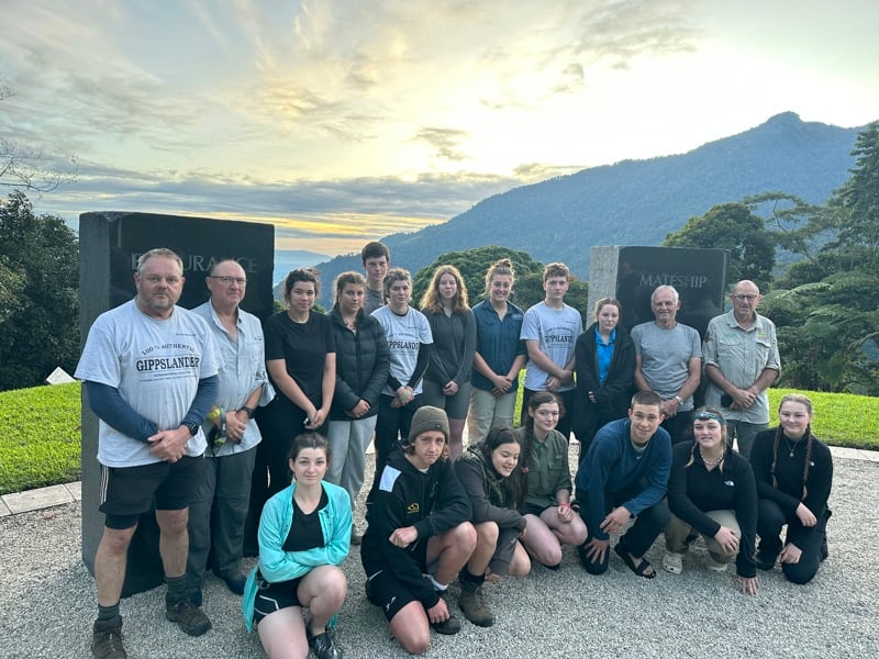 Victorian students attended a dawn service at the Isurava Memorial accompanied by MPs and other adults in 2023.