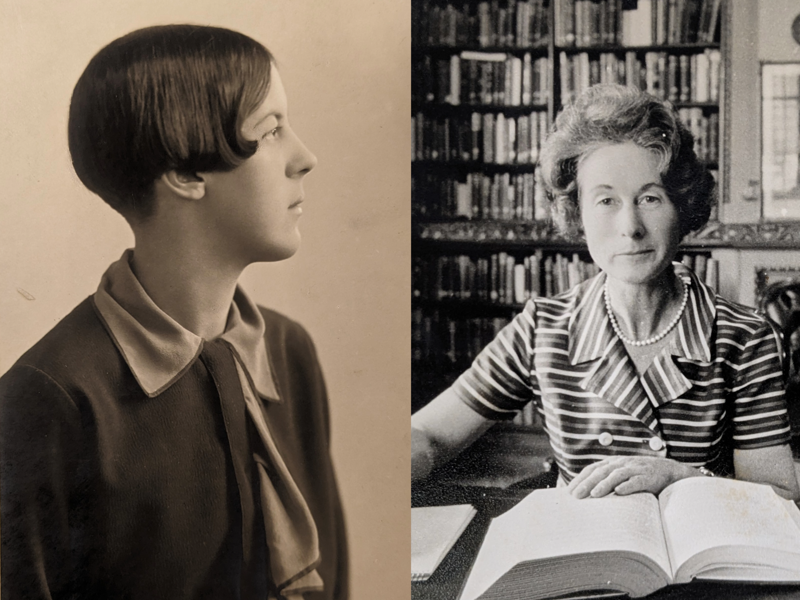 Mollie Clark, on left (photo from Library archives), and Josephine McGovern, on right (photo from the Josephine McGovern collection, Library archives)