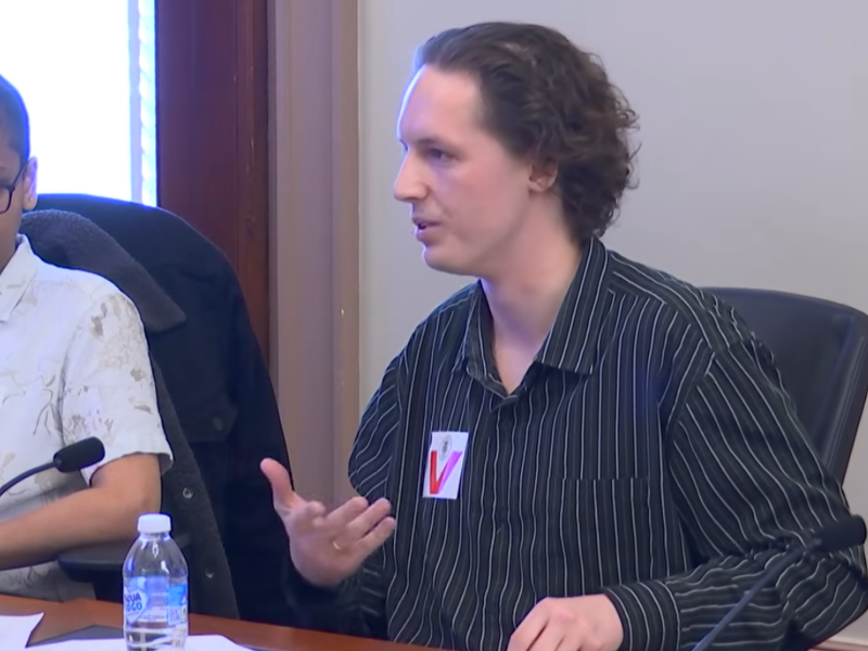 Witness speaking in an inquiry hearing