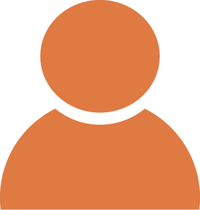 Orange person silhouette.